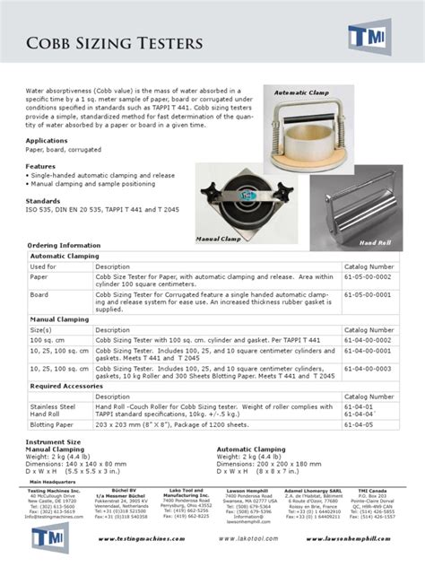 tappi cobb test method|cobb sizing test pdf.